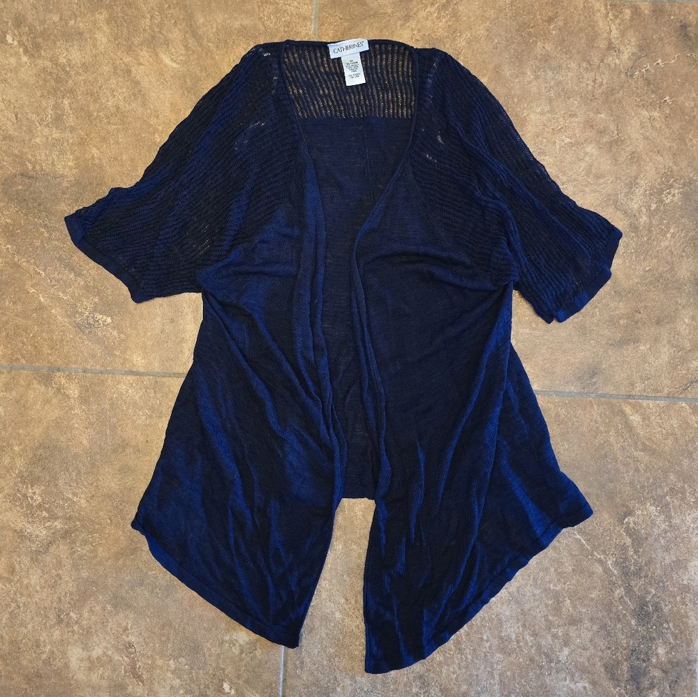 Navy | CATHERINES | Draped Duster Cardigan